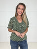 Sweet As Sage Blouse-100 Short Sleeves- Simply Simpson's Boutique is a Women's Online Fashion Boutique Located in Jupiter, Florida