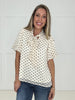 Cream Polka & Poise Blouse-100 Short Sleeves- Simply Simpson's Boutique is a Women's Online Fashion Boutique Located in Jupiter, Florida