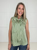Green Preppy Perfection Blouse-100 Short Sleeves- Simply Simpson's Boutique is a Women's Online Fashion Boutique Located in Jupiter, Florida