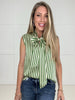 Green Preppy Perfection Blouse-100 Short Sleeves- Simply Simpson's Boutique is a Women's Online Fashion Boutique Located in Jupiter, Florida