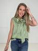 Green Preppy Perfection Blouse-100 Short Sleeves- Simply Simpson's Boutique is a Women's Online Fashion Boutique Located in Jupiter, Florida