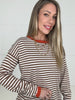 Cinnamon Stick Stripe Sweater-150 Sweaters- Simply Simpson's Boutique is a Women's Online Fashion Boutique Located in Jupiter, Florida