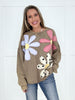 Mocha Petal Patch Pullover