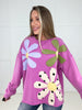 Orchid Petal Patch Pullover