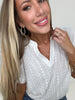 White Eyelet Short Sleeve V Neck-100 Short Sleeves- Simply Simpson's Boutique is a Women's Online Fashion Boutique Located in Jupiter, Florida