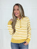 Sunshine Lace and Lines Sweater-150 Sweaters- Simply Simpson's Boutique is a Women's Online Fashion Boutique Located in Jupiter, Florida