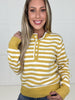 Sunshine Lace and Lines Sweater-150 Sweaters- Simply Simpson's Boutique is a Women's Online Fashion Boutique Located in Jupiter, Florida