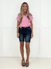 Pink Eyelet Short Sleeve V Neck-100 Short Sleeves- Simply Simpson's Boutique is a Women's Online Fashion Boutique Located in Jupiter, Florida
