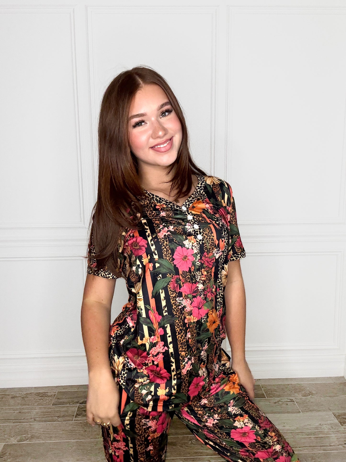 Petals & Prowl Pajamas Preorder-220 Lounge wear/Pajamas- Simply Simpson's Boutique is a Women's Online Fashion Boutique Located in Jupiter, Florida