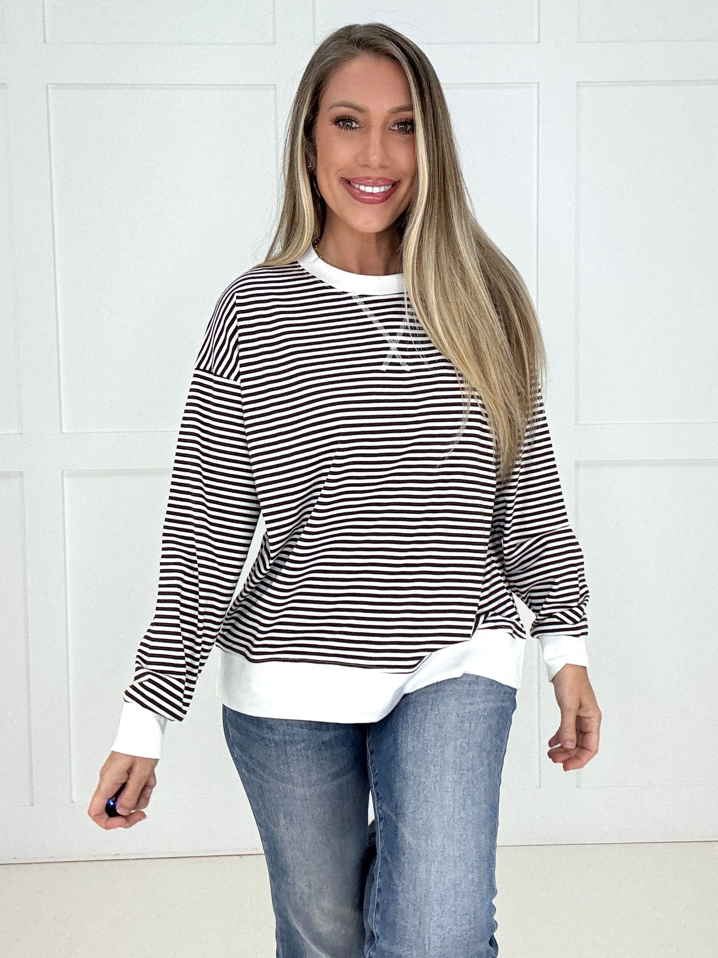 The Easy Days Pullover-110 Long Sleeves- Simply Simpson's Boutique is a Women's Online Fashion Boutique Located in Jupiter, Florida
