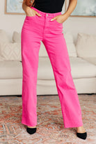 Judy Blue Hot Pink Straight Leg Jeans-200 Jeans- Simply Simpson's Boutique is a Women's Online Fashion Boutique Located in Jupiter, Florida