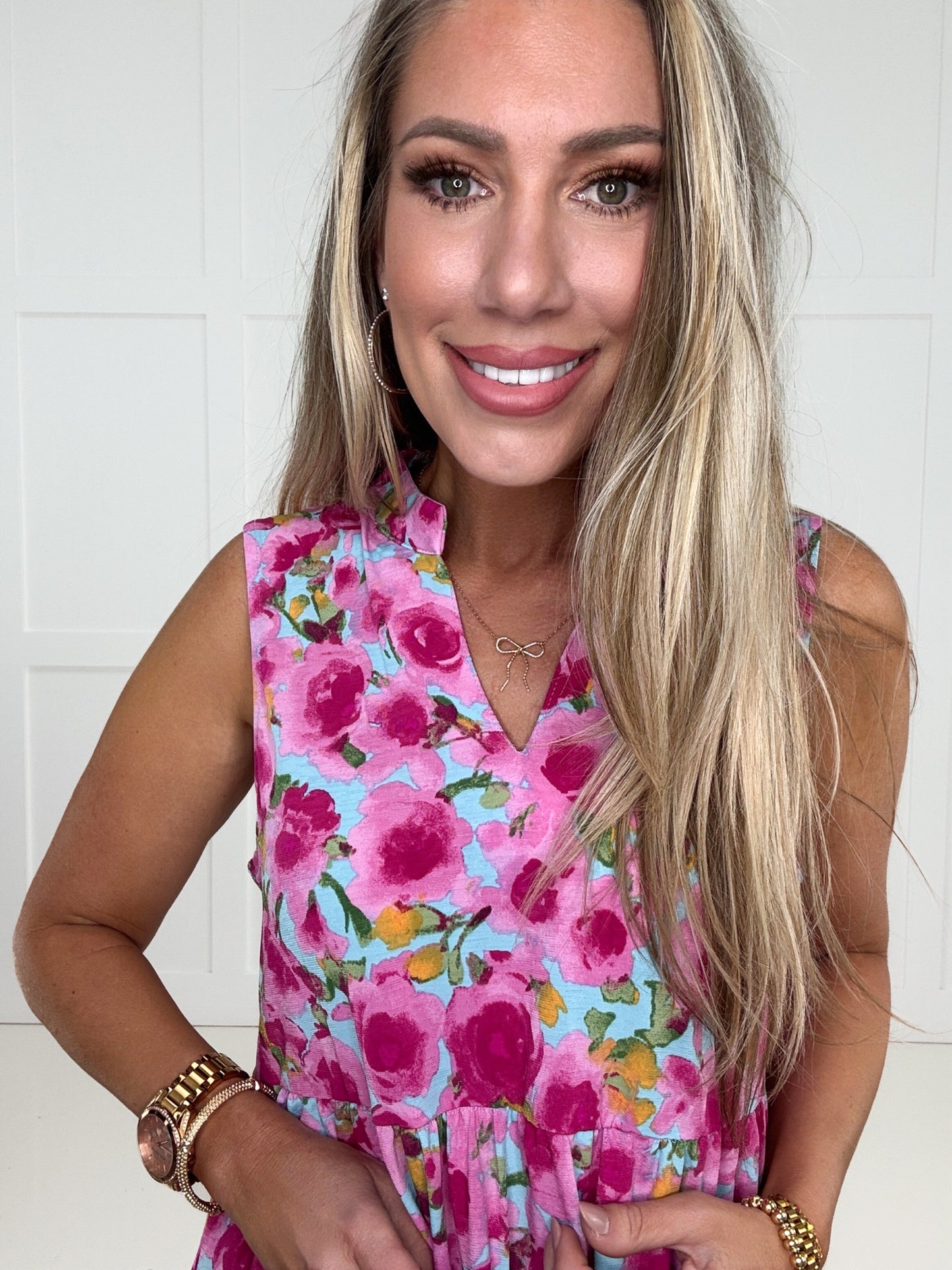 Dear Scarlett Floral Garden Tiered Dress-240 Dresses- Simply Simpson's Boutique is a Women's Online Fashion Boutique Located in Jupiter, Florida
