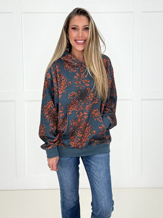 Veveret Autumn Tapestry Hoodie-160 Sweatshirts- Simply Simpson's Boutique is a Women's Online Fashion Boutique Located in Jupiter, Florida