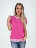Pink Bright Side Knit Top-100 Short Sleeves- Simply Simpson's Boutique is a Women's Online Fashion Boutique Located in Jupiter, Florida