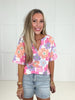 Spring Bloom V Neck Top-100 Short Sleeves- Simply Simpson's Boutique is a Women's Online Fashion Boutique Located in Jupiter, Florida