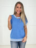 Blue Bright Side Knit Top-100 Short Sleeves- Simply Simpson's Boutique is a Women's Online Fashion Boutique Located in Jupiter, Florida