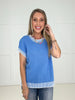 Blue Bright Side Knit Top-100 Short Sleeves- Simply Simpson's Boutique is a Women's Online Fashion Boutique Located in Jupiter, Florida