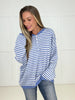 Blue/White Sutton Henley Sweater-110 Long Sleeves- Simply Simpson's Boutique is a Women's Online Fashion Boutique Located in Jupiter, Florida