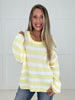 Yellow Fresh Start Striped Sweater