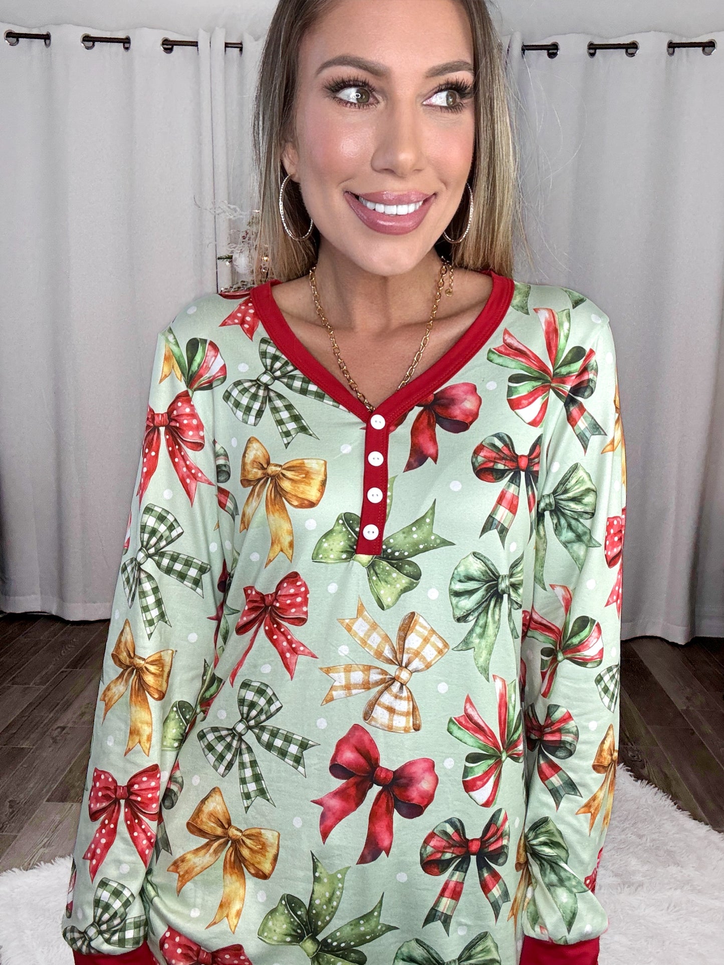 Shirley & Stone 2025 Holiday Pajamas-220 Lounge wear/Pajamas- Simply Simpson's Boutique is a Women's Online Fashion Boutique Located in Jupiter, Florida
