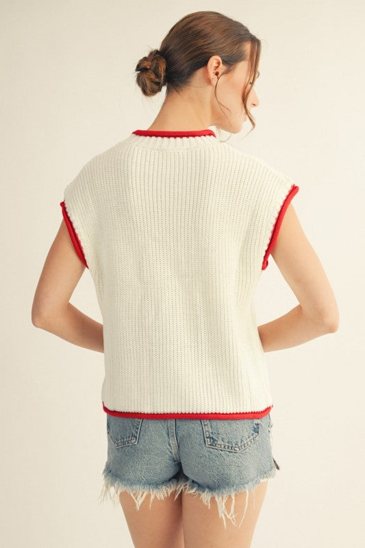 White American Babe Knit Top-100 Short Sleeves- Simply Simpson's Boutique is a Women's Online Fashion Boutique Located in Jupiter, Florida