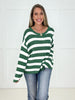 Green Fresh Start Striped Sweater