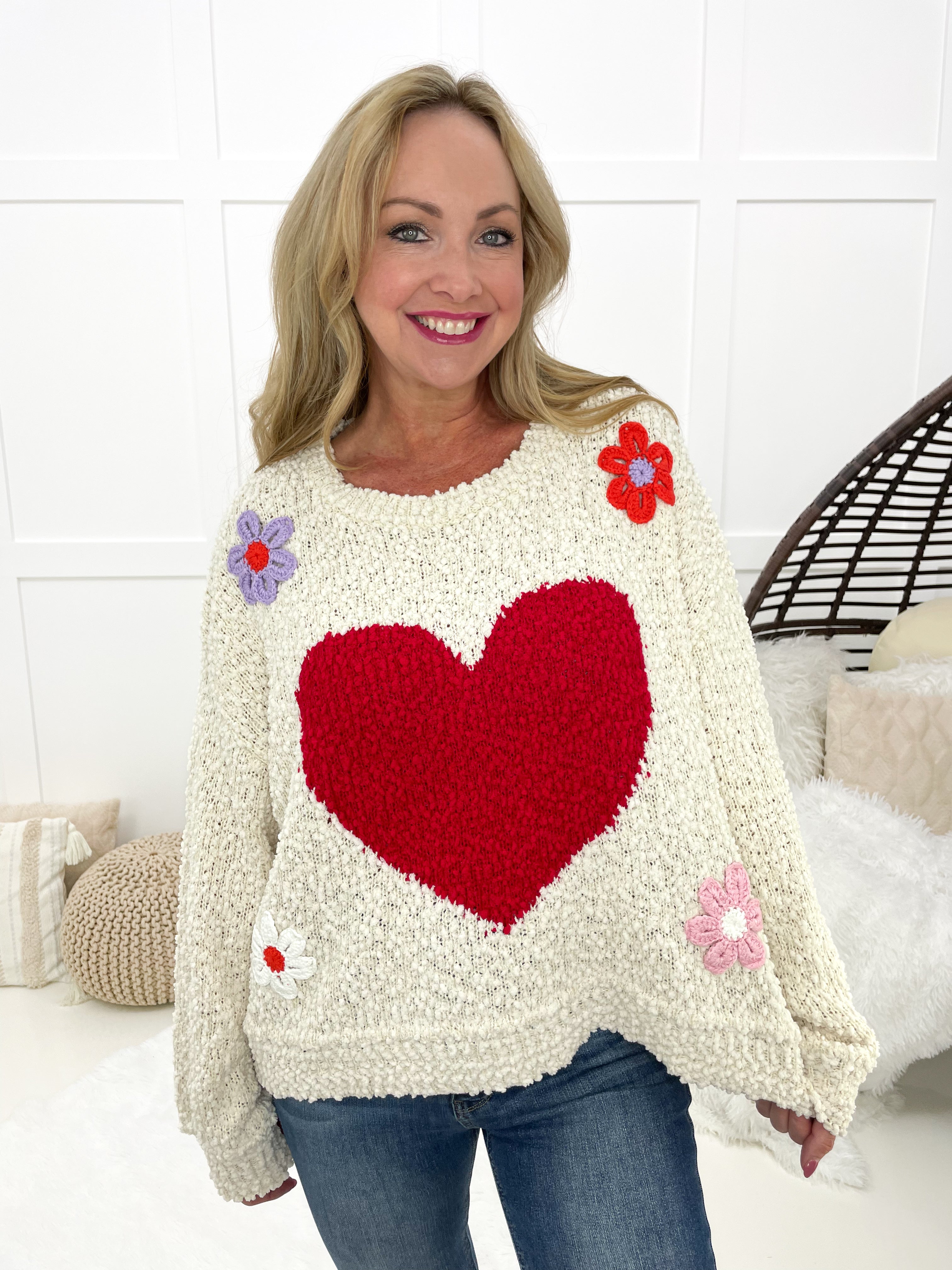 POL Heart Me Sweater-150 Sweaters- Simply Simpson's Boutique is a Women's Online Fashion Boutique Located in Jupiter, Florida