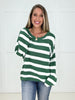 Green Fresh Start Striped Sweater