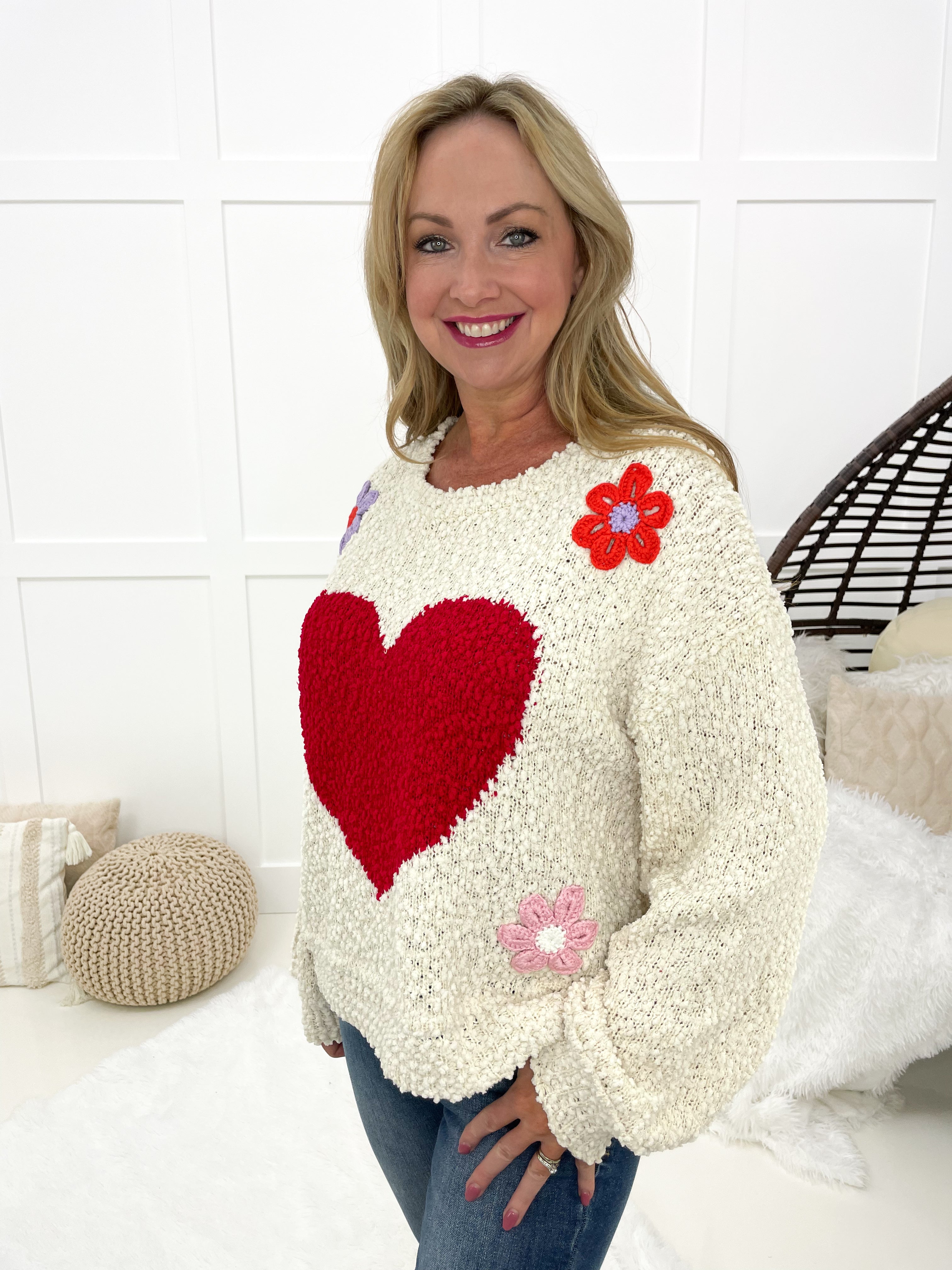 POL Heart Me Sweater-150 Sweaters- Simply Simpson's Boutique is a Women's Online Fashion Boutique Located in Jupiter, Florida