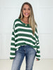 Green Fresh Start Striped Sweater