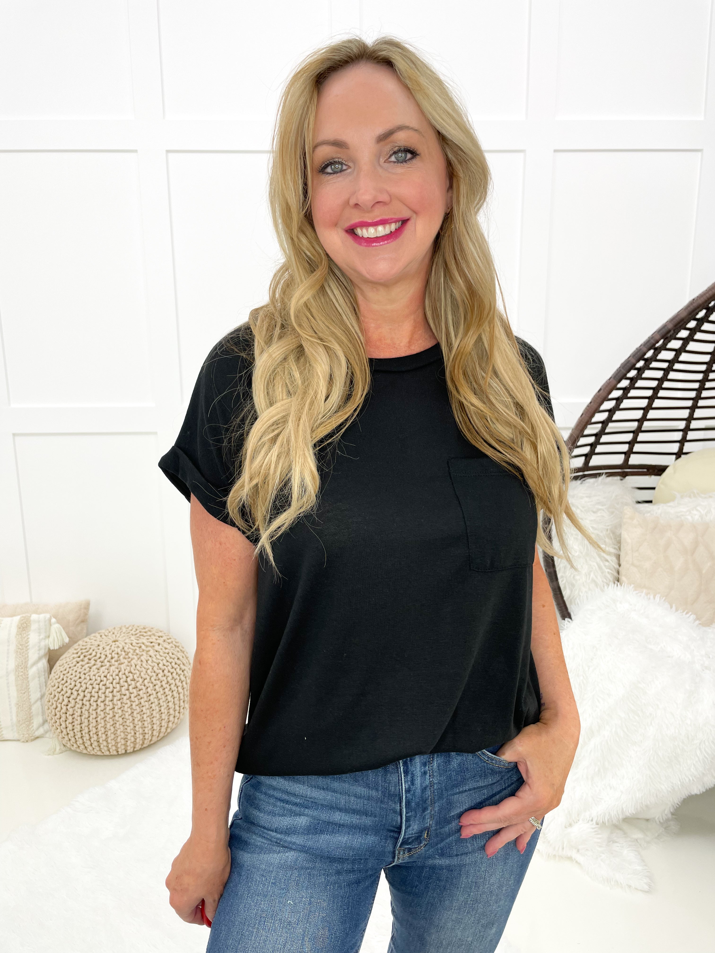 My Favorite Pocket Top-100 Short Sleeves- Simply Simpson's Boutique is a Women's Online Fashion Boutique Located in Jupiter, Florida