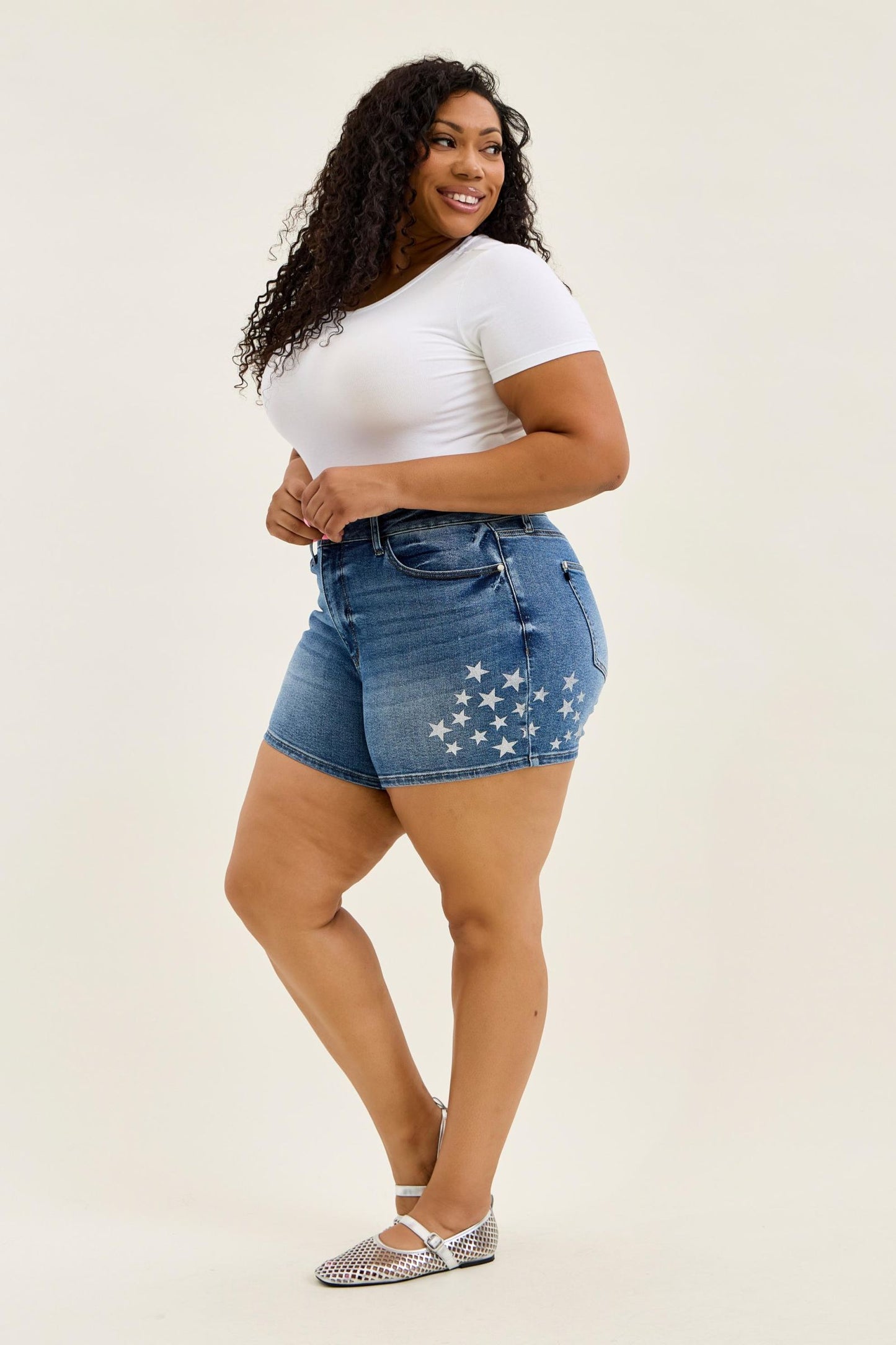 Judy Blue Starstruck Shorts-190 Skirts/Shorts- Simply Simpson's Boutique is a Women's Online Fashion Boutique Located in Jupiter, Florida