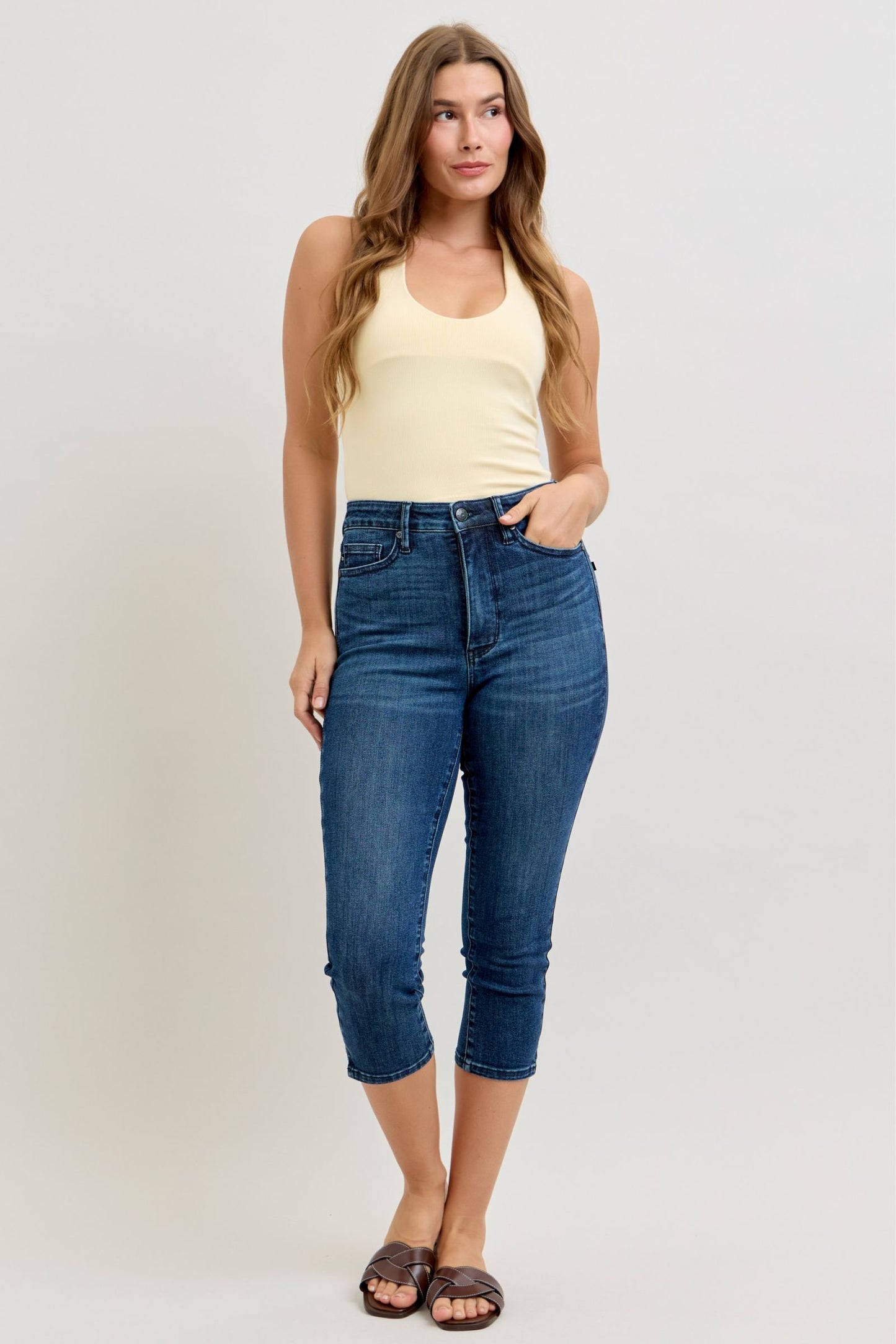 Judy Blue Callie Capris-200 Jeans- Simply Simpson's Boutique is a Women's Online Fashion Boutique Located in Jupiter, Florida