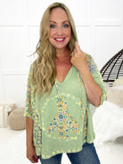 POL Peace & Flowers Top-100 Short Sleeves- Simply Simpson's Boutique is a Women's Online Fashion Boutique Located in Jupiter, Florida