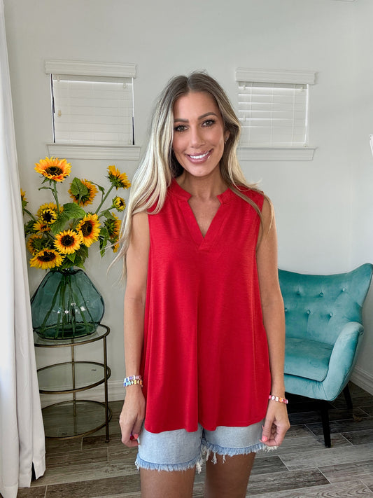 Dear Scarlett Lizzy Tank-120 Sleeveless- Simply Simpson's Boutique is a Women's Online Fashion Boutique Located in Jupiter, Florida
