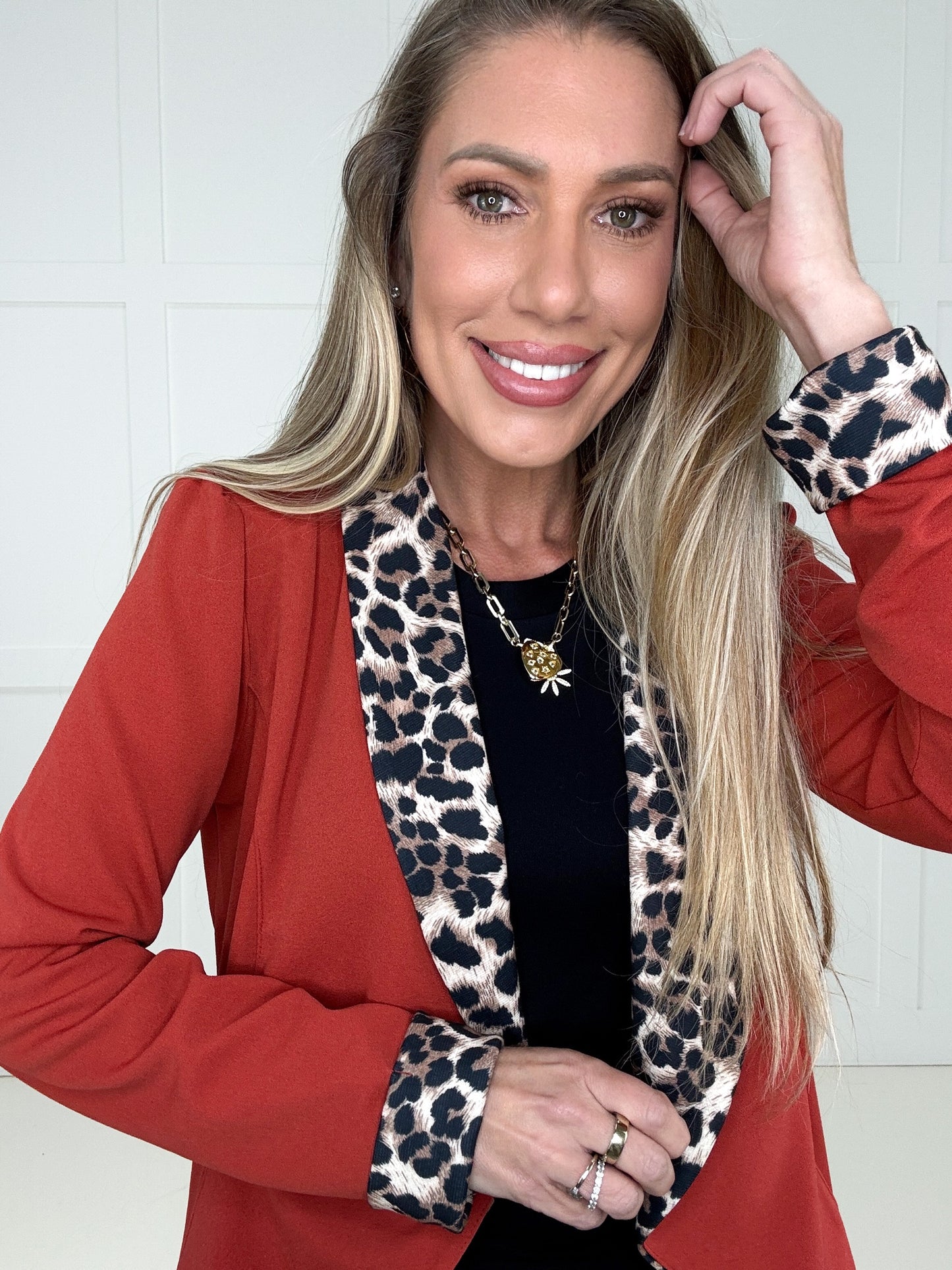Rust Wild Side Blazer-180 Outerwear- Simply Simpson's Boutique is a Women's Online Fashion Boutique Located in Jupiter, Florida