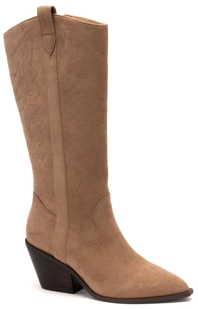 Corkys Howdy Camel Suede Boots-260 Shoes- Simply Simpson's Boutique is a Women's Online Fashion Boutique Located in Jupiter, Florida