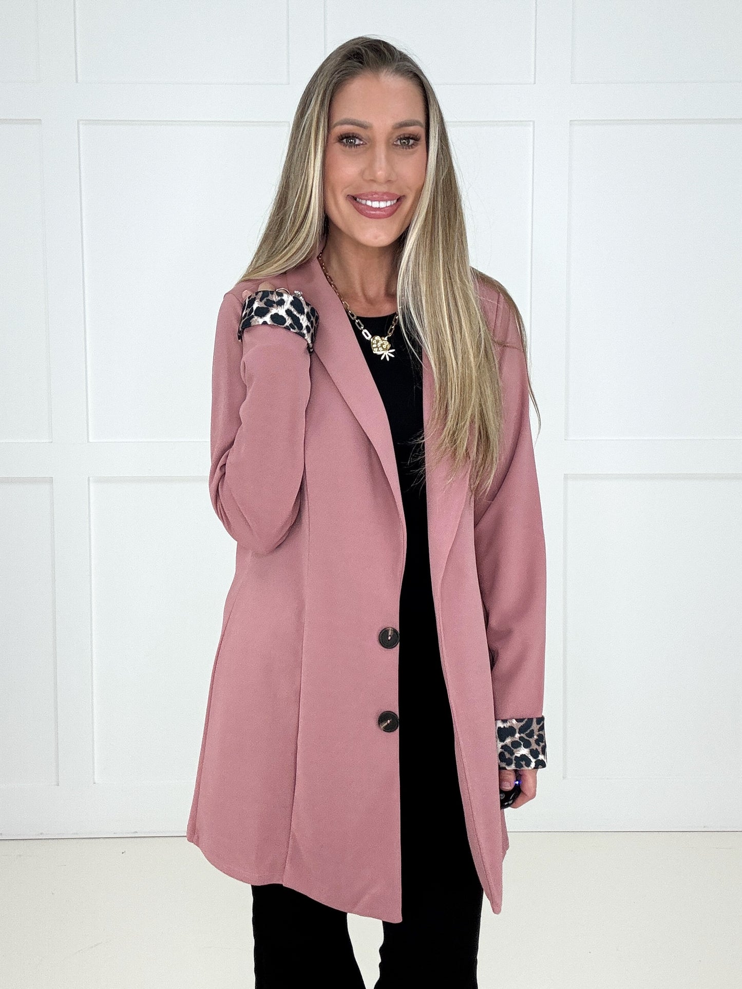 Rose and Roar Blazer-180 Outerwear- Simply Simpson's Boutique is a Women's Online Fashion Boutique Located in Jupiter, Florida