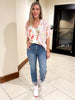 POL Blush Bloom Top-100 Short Sleeves- Simply Simpson's Boutique is a Women's Online Fashion Boutique Located in Jupiter, Florida