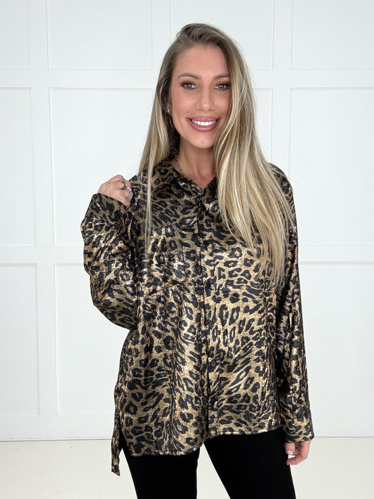 Wild at Heart Satin Blouse-110 Long Sleeves- Simply Simpson's Boutique is a Women's Online Fashion Boutique Located in Jupiter, Florida
