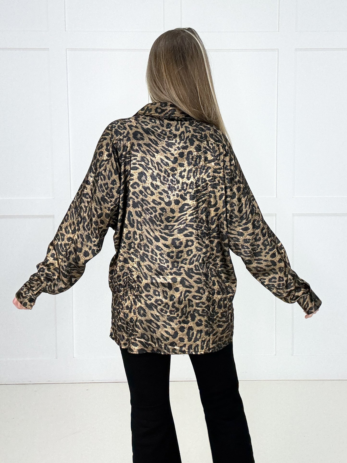 Wild at Heart Satin Blouse-110 Long Sleeves- Simply Simpson's Boutique is a Women's Online Fashion Boutique Located in Jupiter, Florida