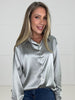 Luxe Satin Button Down Blouse-110 Long Sleeves- Simply Simpson's Boutique is a Women's Online Fashion Boutique Located in Jupiter, Florida