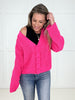 POL Poppy Pink Athena Cardigan-170 Cardigans- Simply Simpson's Boutique is a Women's Online Fashion Boutique Located in Jupiter, Florida