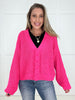 POL Poppy Pink Athena Cardigan-170 Cardigans- Simply Simpson's Boutique is a Women's Online Fashion Boutique Located in Jupiter, Florida