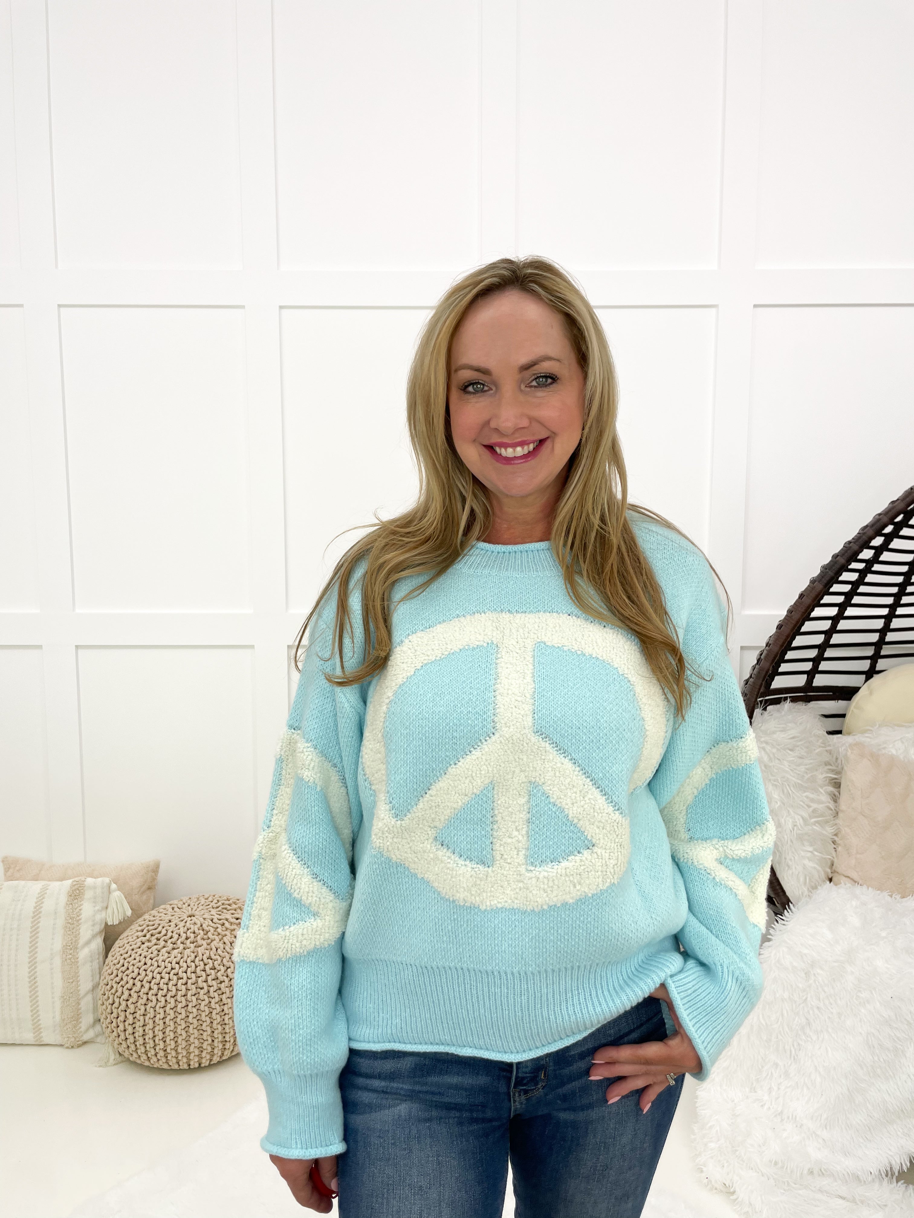 POL Inner Peace Sweater-150 Sweaters- Simply Simpson's Boutique is a Women's Online Fashion Boutique Located in Jupiter, Florida