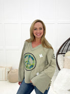 POL World Peace Reversible Top-110 Long Sleeves- Simply Simpson's Boutique is a Women's Online Fashion Boutique Located in Jupiter, Florida