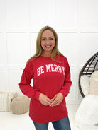 Be Merry Long Sleeve Top-110 Long Sleeves- Simply Simpson's Boutique is a Women's Online Fashion Boutique Located in Jupiter, Florida