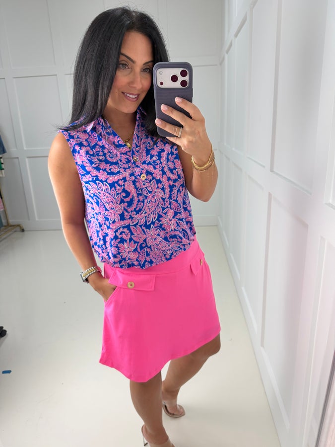 DS Bubblegum Pink Tee Time Skirt- Simply Simpson's Boutique is a Women's Online Fashion Boutique Located in Jupiter, Florida