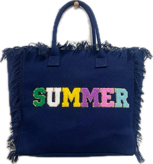 Navy Summer Tote-270 Accessories- Simply Simpson's Boutique is a Women's Online Fashion Boutique Located in Jupiter, Florida