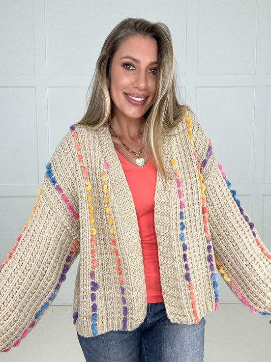 Cream Colorful Moments Cardigan-170 Cardigans- Simply Simpson's Boutique is a Women's Online Fashion Boutique Located in Jupiter, Florida